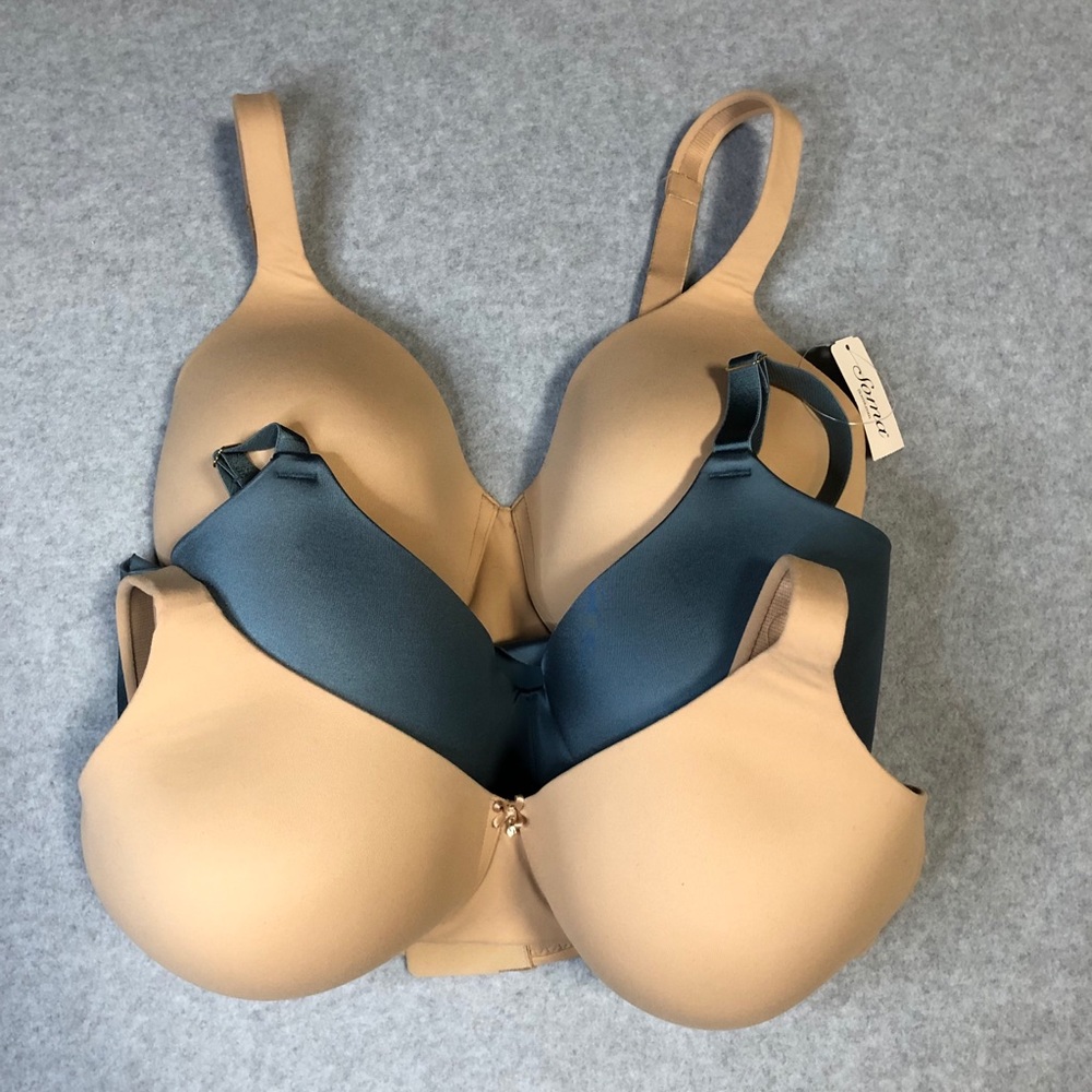 Soma Nude and Teal Smooth T-shirt Bras - Picture 16 of 16